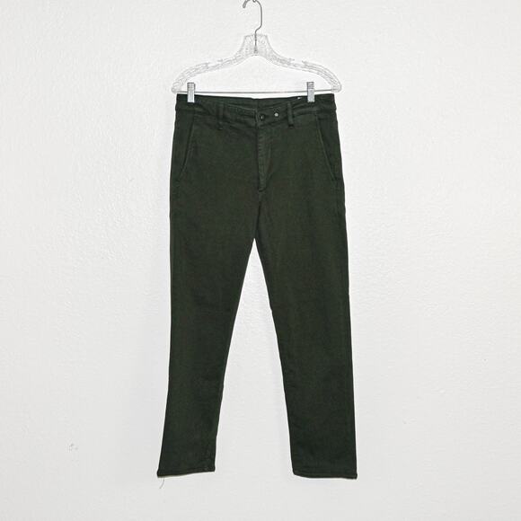 Rag & Bone $195 Men's Mid-Rise Action Loopback terry Chino Deep Spruce 31 - Picture 1 of 11